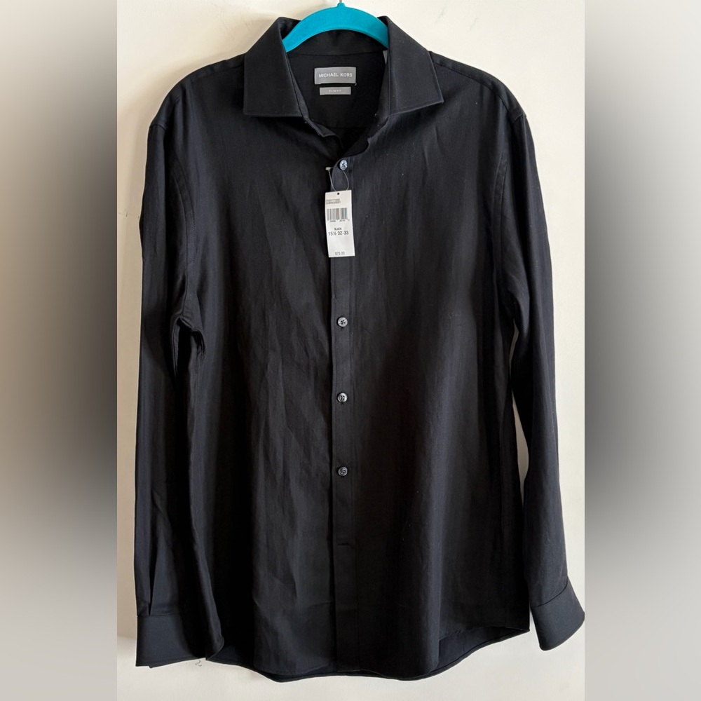 Michael Kors Elegant Black Dress Shirt